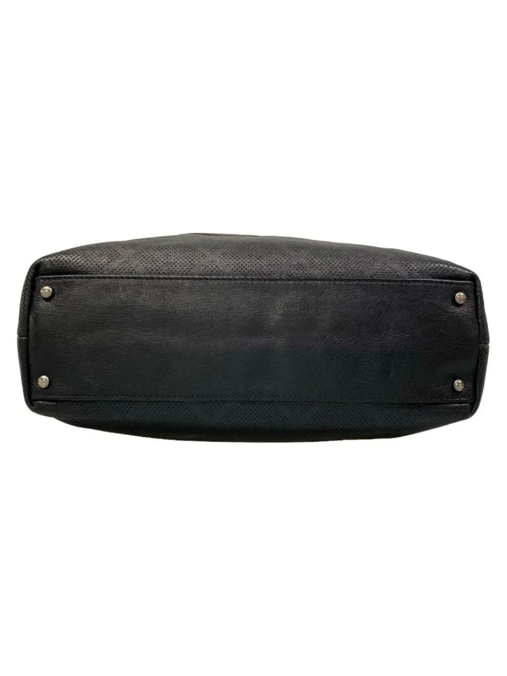 Chanel Tote Bag Black Perforated Leather